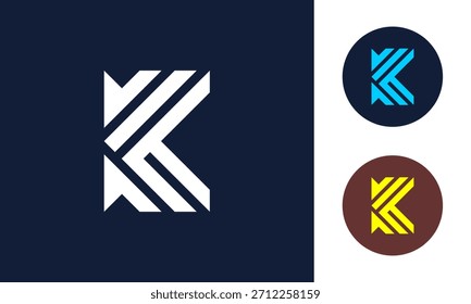 Creative letter mark K design