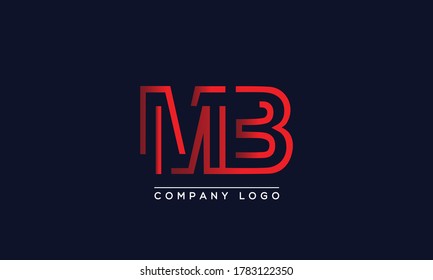 Creative letter MB or BM Logo Design Vector Template. Initial Letter MB Logo Design	
