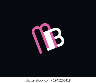 plantilla de vector de diseño de logotipo MB de letra creativa