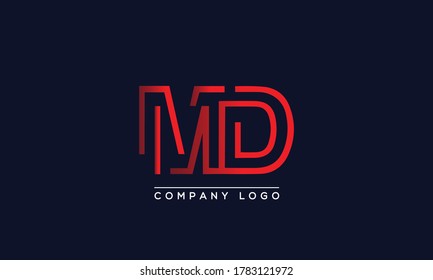 Creative letter MD or DM Logo Design Vector Template. Initial Letter MD Logo Design	