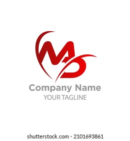 Creative Letter MD Logo, Vektorgrafik-Vorlage.EPS10