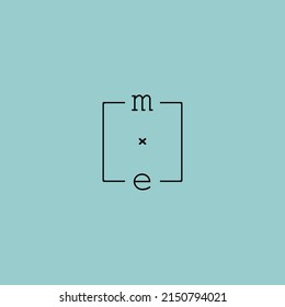 creative letter ME logo design concept for sale in high quality professional design.