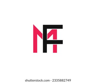 carta creativa Plantilla vectorial de diseño de logotipo MF
