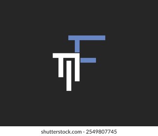 Plantilla de diseño de logotipo MF de carta creativa