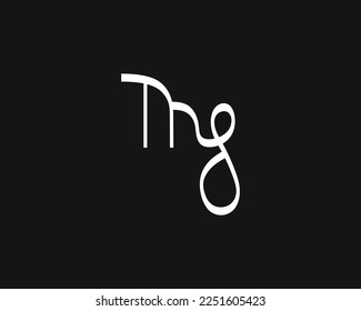 Letra creativa MG Vector de plantilla de logotipo inicial