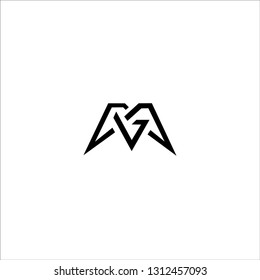 creative letter MG logo concept