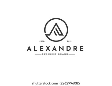 Creative letter A minimalist logo design concept. Initial symbol for corporate business identity. Alphabet vector element