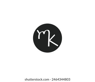 Creative Letter MK Logo Design template