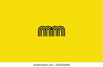 Letra creativa Diseño del logotipo del icono de letra gráfica MM