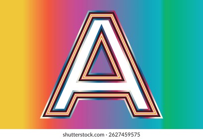 Creative Letter A Monogram Design in Modern Style Vector Illustration