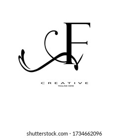 creative letter monogram logotype vector. Letter Logo Design.