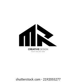 Creative letter Mr branding monogram logo