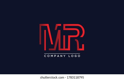 Creative letter MR Logo Design Vector Template. Initial Letter MR Logo Design	