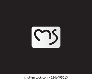 creative letter MS logo design vector template