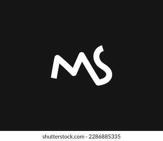 letra creativa MS logotipo diseño vector plantilla