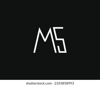 creative letter MS logo design vector template
