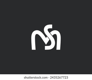 creative letter MS logo design vector