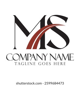 Creative letter MS or SM vector logo design with a luxury concept for business and company identity