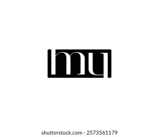 creative letter MU logo design template
