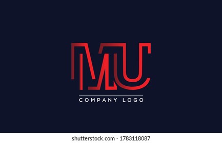 Creative letter MU or UM Logo Design Vector Template. Initial Letter MU Logo Design	