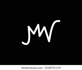 letra criativa MW design logotipo