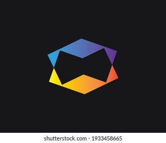 creative letter MW or WM logo design vector template