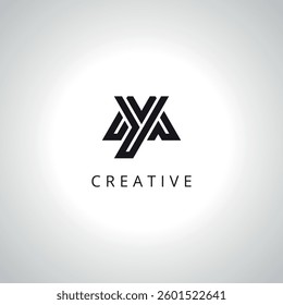 Creative Letter MY YM Monogram Logo Template With Vector Eps.
