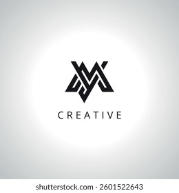 Creative Letter MY YM Monogram Logo Template With Vector Eps.