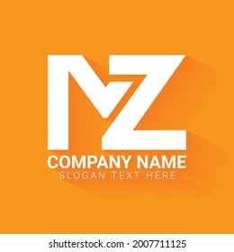 creative letter MZ logo design template , Initials logo, minimalist logo, flat logo design