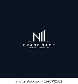 letra creativa N Modelo de diseño vectorial de logotipo de gráfico financiero