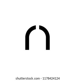 Creative letter n logo design vector template