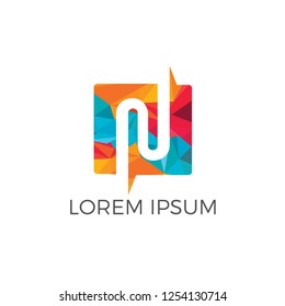 Creative letter N logo design.
