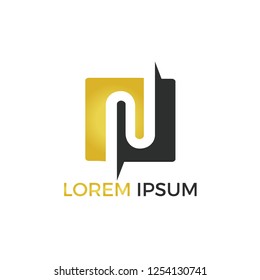 Creative letter N logo design.