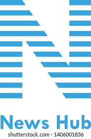 Creative Letter N Logo design vector template Linear. Type Character Symbol Logotype.