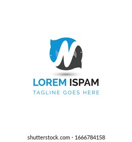 Creative Letter N Logo design vector template