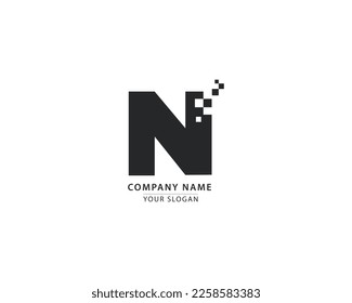 creative letter N logo design vector template