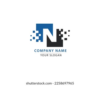 creative letter N logo design vector template