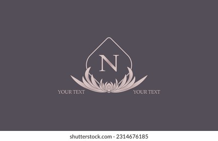 Creative letter N logo design. Monogram, business, real estate logo, company emblem.