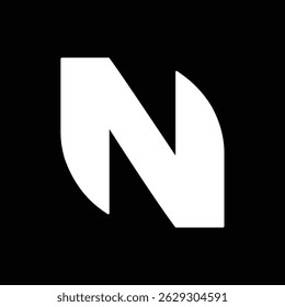 Creative letter N logo design vector template