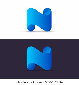 Creative Letter N Logo Icon Design Vector Template Elements. 