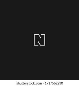 Creative letter N logo with Negative spacing