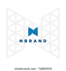 Creative letter N logo template
