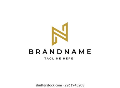 Letra creativa N concepto de diseño de logotipo elegante minimalista. Símbolo inicial para la identidad empresarial. Elemento vector alfabético