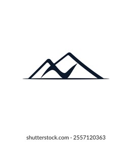 creative letter N mountain logo design inspiration