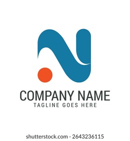 Creative Letter N Web Modern Vector Logo Design