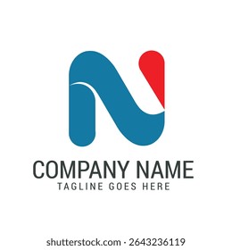 Creative Letter N Web Modern Vector Logo Design Templates