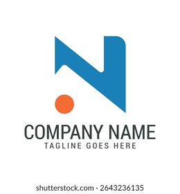 Letra Criativa N Web Modelos Modernos de Design de Logotipo Vetorial