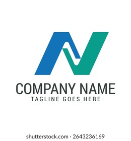 Creative Letter N Web Modern Vector Logo Design Templates