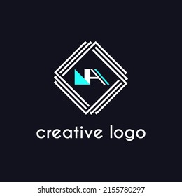 creative letter na for logo company design