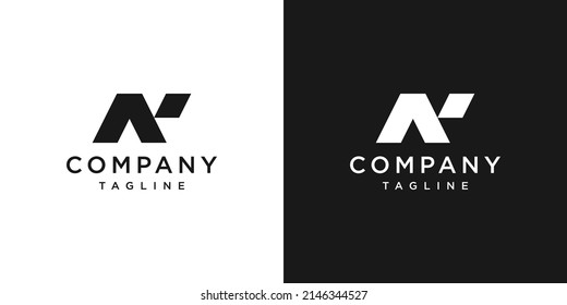 Creative Letter NA Monogram Logo Design Icon Template White and Black Background